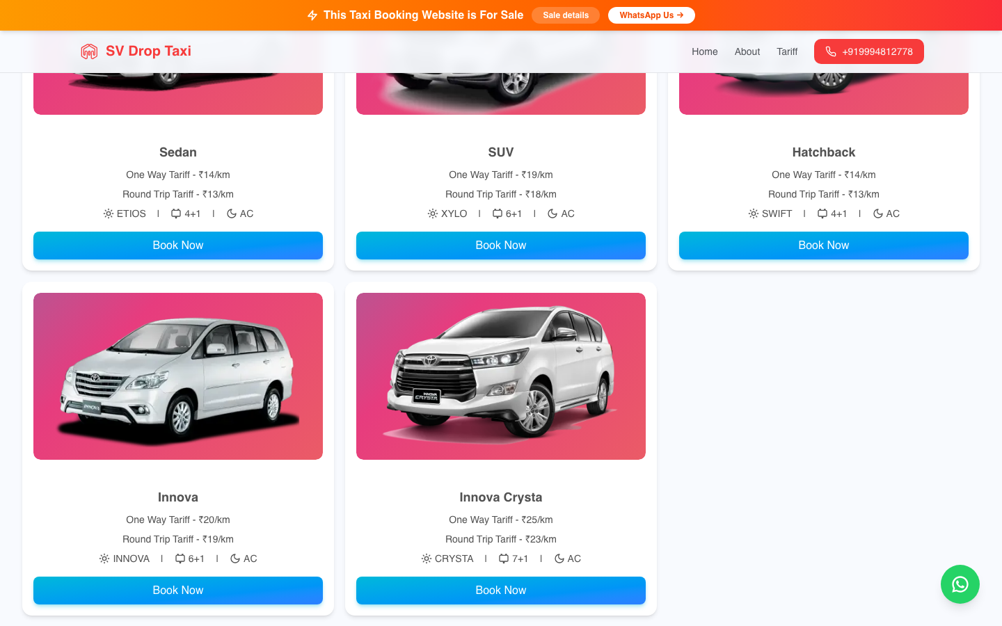 DropTaxi features section showing per-tenant branding capabilities